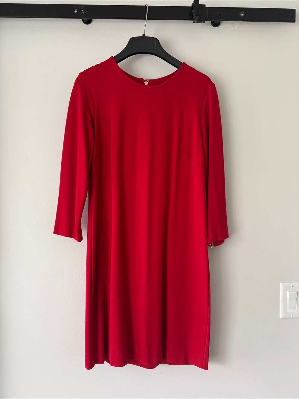 Ann Taylor Red Shift Dress - Elegant Women's Dress